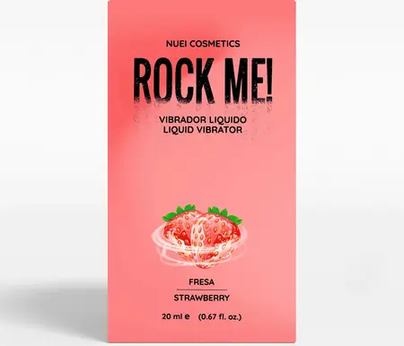 Nuei Rock Me! Tečni Vibrator Gel Jagoda 20ml - Efekat Peckanja