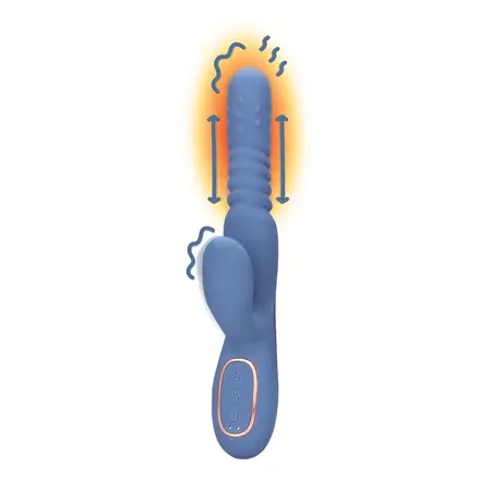 Loveline Blue Nova Rechargeable Dual-Action Intimate Machine - Heating & Rotating System