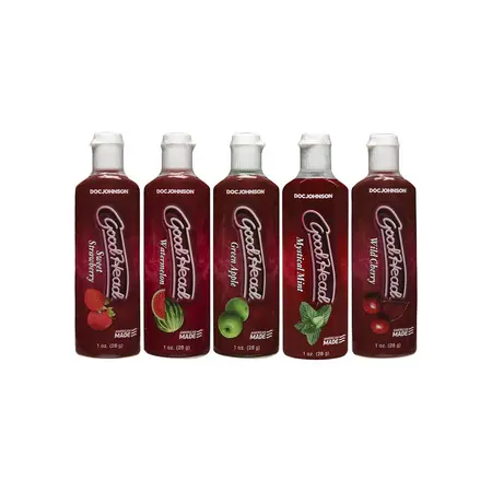 Doc Johnson GoodHead Gel 5-Pakovanje 30ml Mešani Ukusi Set za Oralnu Negu