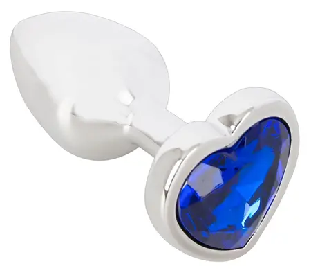 Magic Shiver Metal Plug Heart Gem 7cm - Silver Aluminium Design