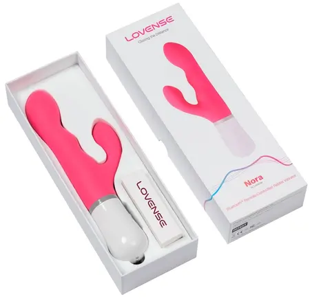 Lovense Nora Bluetooth App-Controlled Dual Action Vibrator, 24.2 cm, Pink