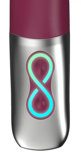 Titanz Vibrator Rubine Red - Flexible Silicone Model, 10 Modes, 19.5cm