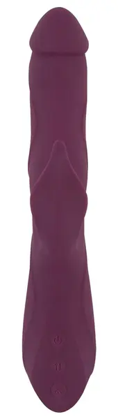 Javida 3F Vibrator sa potiskivanjem, punjiv, silikonski, dvostruko dejstvo, 25cm