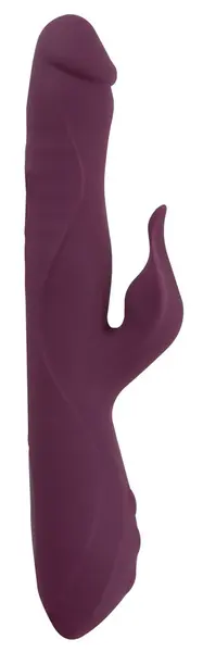 Javida 3F Vibrator sa potiskivanjem, punjiv, silikonski, dvostruko dejstvo, 25cm