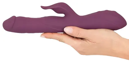 Javida 3F Vibrator sa potiskivanjem, punjiv, silikonski, dvostruko dejstvo, 25cm