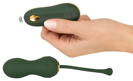 You2Toys Emerald Love RC intimne vežbice, vodootporne, zeleno-zlatne