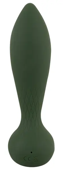 Emerald Love Luxurious RC analni čep - vibrirajući, daljinski upravljač, zeleni, 14 cm