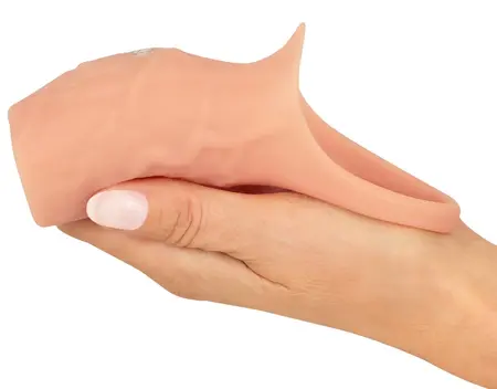 Realistixxx Real Sleeve Open silikonski vibrirajući nastavak 14cm