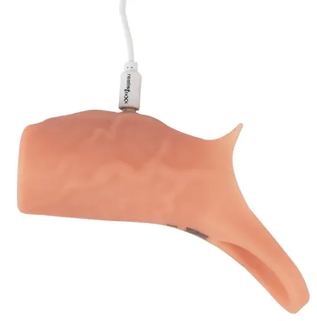 Realistixxx Real Sleeve Open silikonski vibrirajući nastavak 14cm