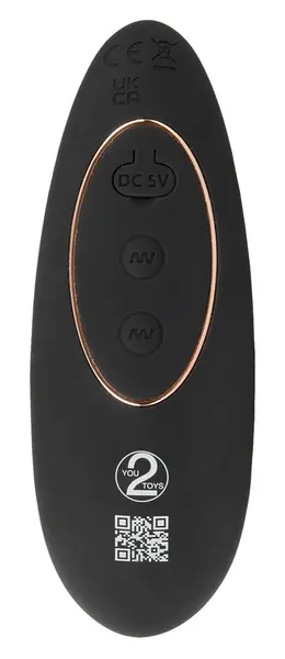 You2Toys Intense RC silikonski analni čep sa dva motora i daljinskim upravljačem, crni