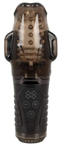 Stroker Handy Usisna Intimna Mašina sa Dvostrukom Vibracijom, Crna, 21,7cm
