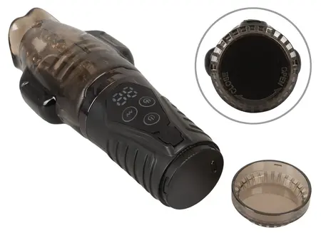 Stroker Handy Usisna Intimna Mašina sa Dvostrukom Vibracijom, Crna, 21,7cm