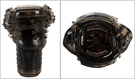 Stroker Handy Usisna Intimna Mašina sa Dvostrukom Vibracijom, Crna, 21,7cm