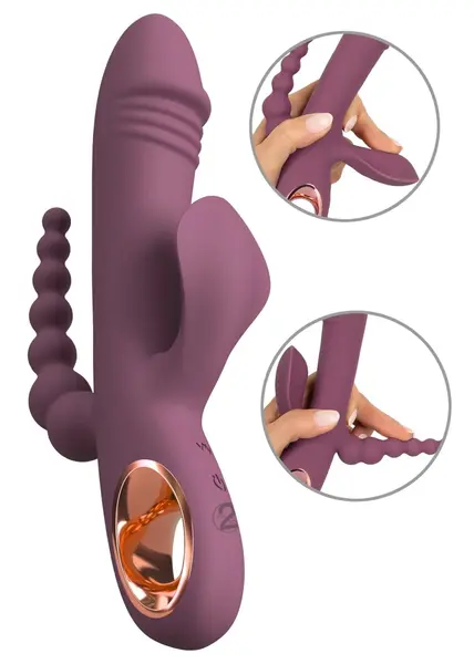 You2Toys Slim Triple Plum 3-u-1 Intimni Sistem, Vodootporan, Ljubičasta