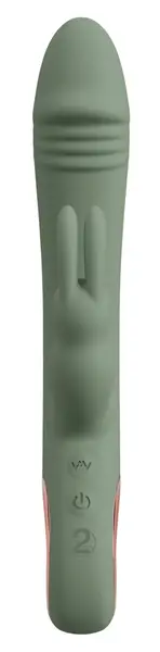 You2Toys Slim Rabbit Olive Dualni Vibrator, 10 Režima, Vodootporan, Silikon