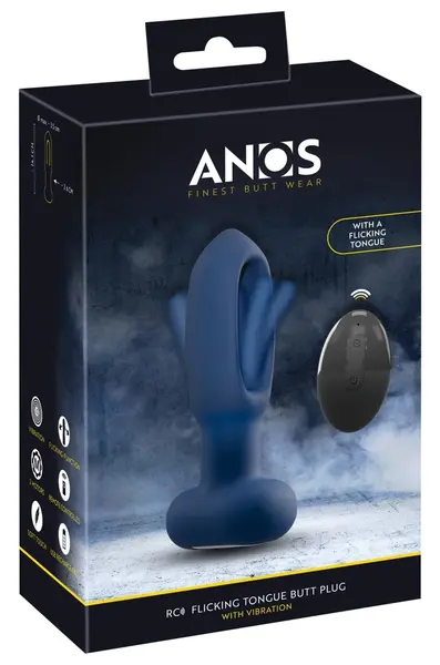 ANOS RC Analni Čep sa Treperavim Jezikom i Vibracijom, Silikon, 14,1cm