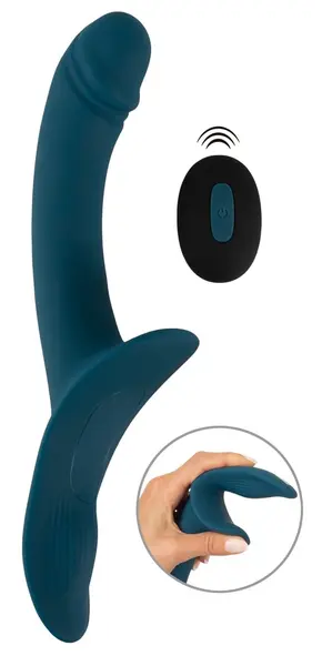 You2Toys Your Strap-On RC Vibrator Plavi - Dvostruki Motor, Podesivi Pojas