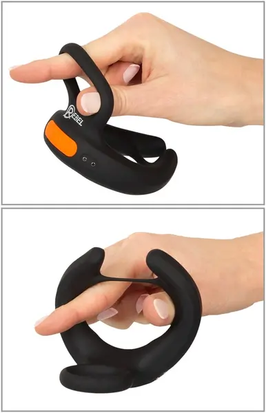 Rebel RC Intimni Sistem Prstenova sa Podesivom Vibracijom, Crna, 9,4 cm