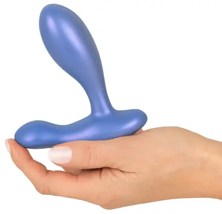 Sweet Smile Fleksibilni Metalik Silikonski Dualni Analni Model, 11,5 cm