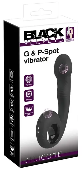 Black Velvets G i P-Tačka Vibrator Dvostruki Motor Vodootporan Silikon 16,8cm