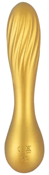 Sweet Smile Fleksibilni Swirl Metalik Silikonski Vibrator 16cm Vodootporan