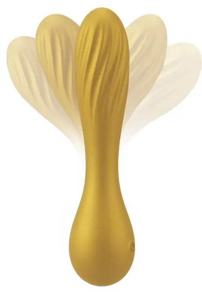 Sweet Smile Fleksibilni Swirl Metalik Silikonski Vibrator 16cm Vodootporan