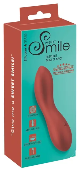Sweet Smile Metallic Flexible Mini Intimate Massager 18cm Silicone
