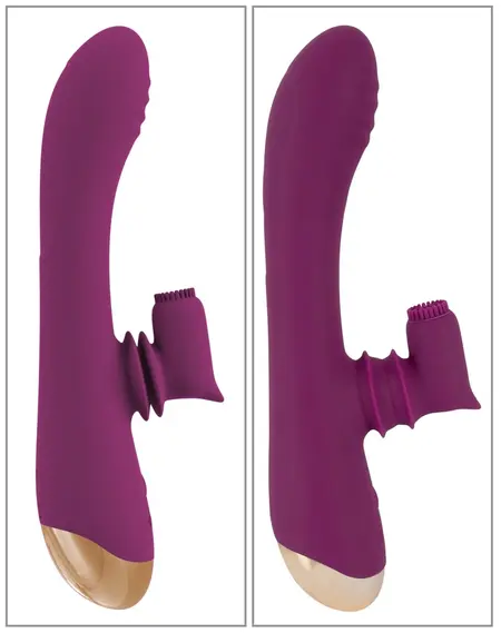 Javida 2-Function Intimate Device with Moving Stimulator, Purple, 22.3 cm