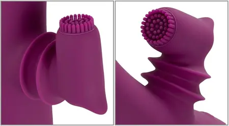 Javida 2-Function Intimate Device with Moving Stimulator, Purple, 22.3 cm