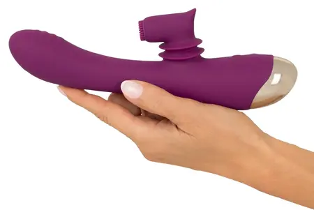Javida 2-Function Intimate Device with Moving Stimulator, Purple, 22.3 cm