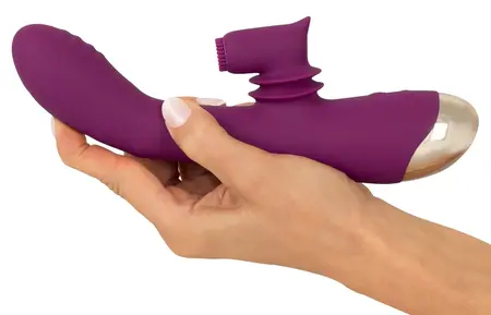 Javida 2-Function Intimate Device with Moving Stimulator, Purple, 22.3 cm