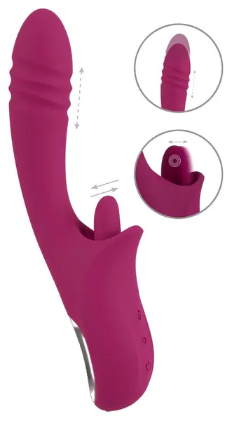 Javida Lizanje i Guranje Intimna Mašina Silikon, 22.5 cm, Roze