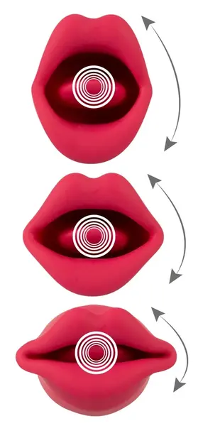 You2Toys Oral Fun Vibrator Pokretne Usne Silikon Roze 13cm