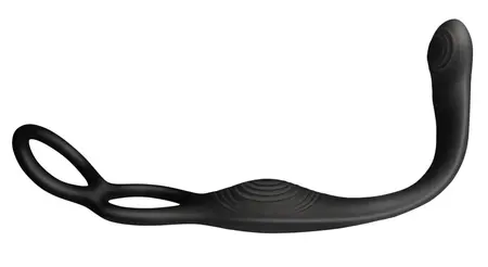 Rocks-Off Vibe Intimate Silicone Duo Ring & Anal Massager, 23.1 cm Black