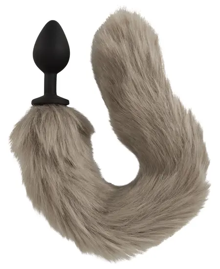 You2Toys Fluffy Tail Čep Sivi - Silikonski Model sa Mekinǧavim Vestačkim Krznom, 45 cm