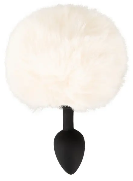 You2Toys Fluffy Tail Silikonski Čep S Beli - Meko Vestačko Krzno, Kompaktna Veličina