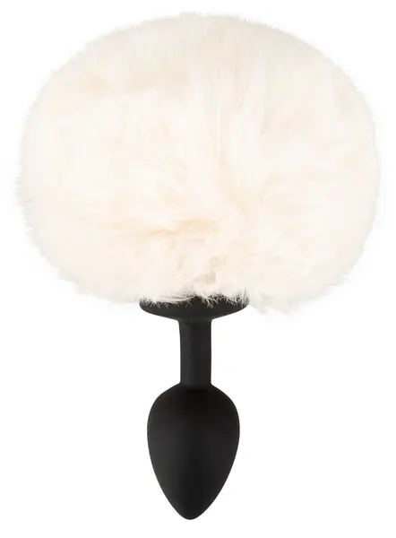 You2Toys Fluffy Tail Silikonski Čep S Beli - Meko Vestačko Krzno, Kompaktna Veličina