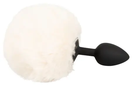 You2Toys Fluffy Tail Silikonski Čep S Beli - Meko Vestačko Krzno, Kompaktna Veličina