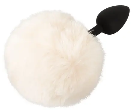 You2Toys Fluffy Tail Silikonski Čep S Beli - Meko Vestačko Krzno, Kompaktna Veličina