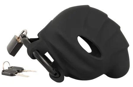 Black Velvets Silikonski Intimni Kavez Podesiv sa Sistemom Zaključavanja 10cm