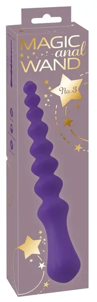 You2Toys Magic Anal Wand No. 3 Silicone, Flexible Beaded Dark Purple 25cm