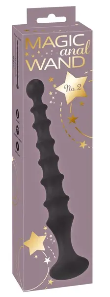 You2Toys Magic Anal Wand No. 2 - Fleksibilni Silikonski Crni Model sa Perlama