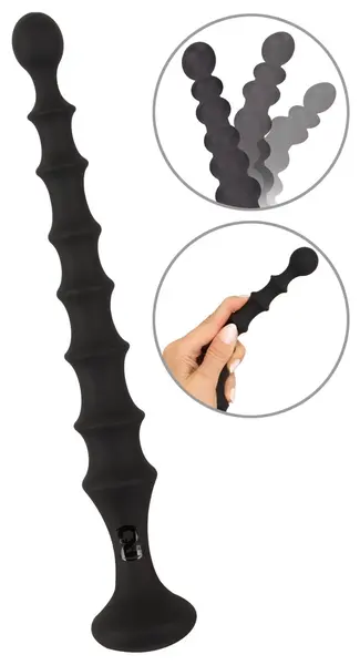 You2Toys Magic Anal Wand No. 2 - Fleksibilni Silikonski Crni Model sa Perlama