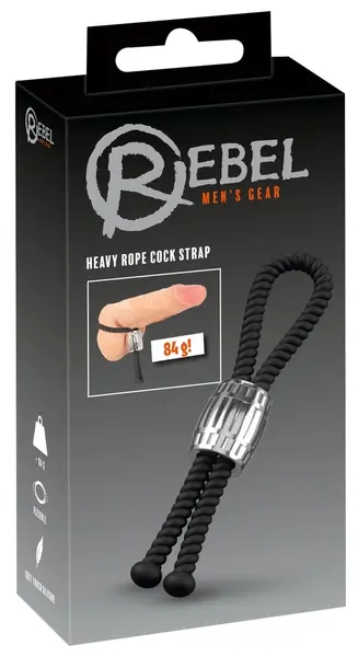 Rebel Heavy Rope Podesiva Anatomska Silikonska Petlja sa Metalnim Tegu 14.5cm