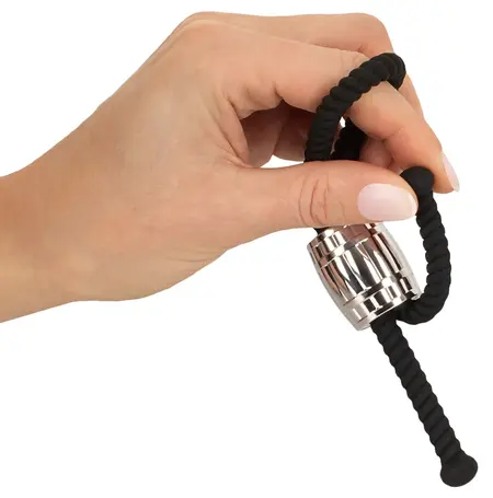 Rebel Heavy Rope Podesiva Anatomska Silikonska Petlja sa Metalnim Tegu 14.5cm