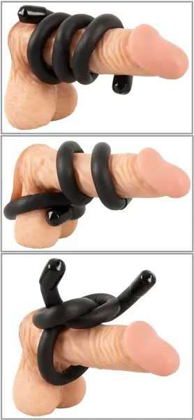 Bad Kitty Fleksibilni Štap Podesivi Intimni Prsten 54cm Crni EVA/Metal