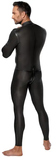 LateX Men’s Smoke-Transparent Jumpsuit Long Sleeve Size S