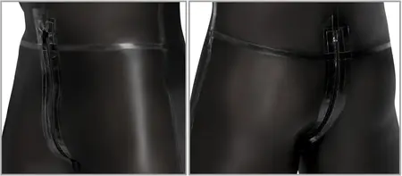 LateX Men’s Smoke-Transparent Jumpsuit Long Sleeve Size S