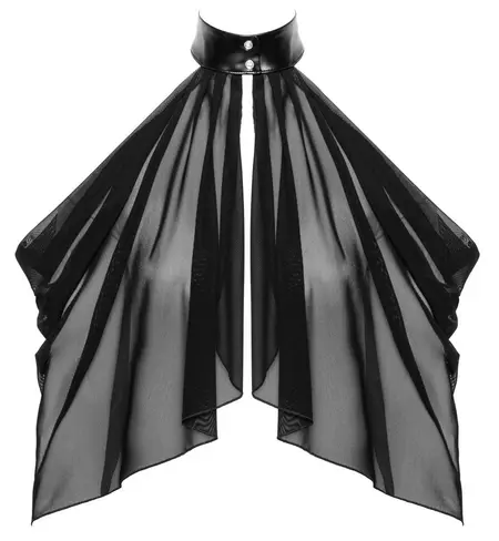 Noir Ručno Rađen Bolero Orgia od Tila Crni Ogrtač M