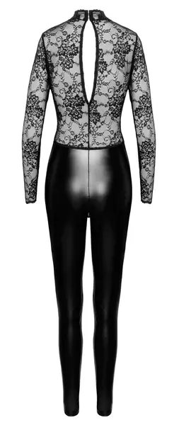 Noir Ručno Rađen Orgia Exclusive Čipka i Powerwetlook Kombinezon M Crni